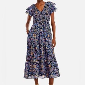 BANJANAN floral midi dress boho flowy romantic